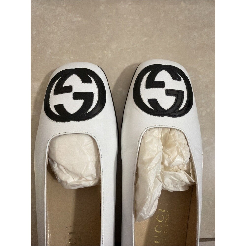 GUCCI interlocking GG Leather Flats - Picture 2 of 3